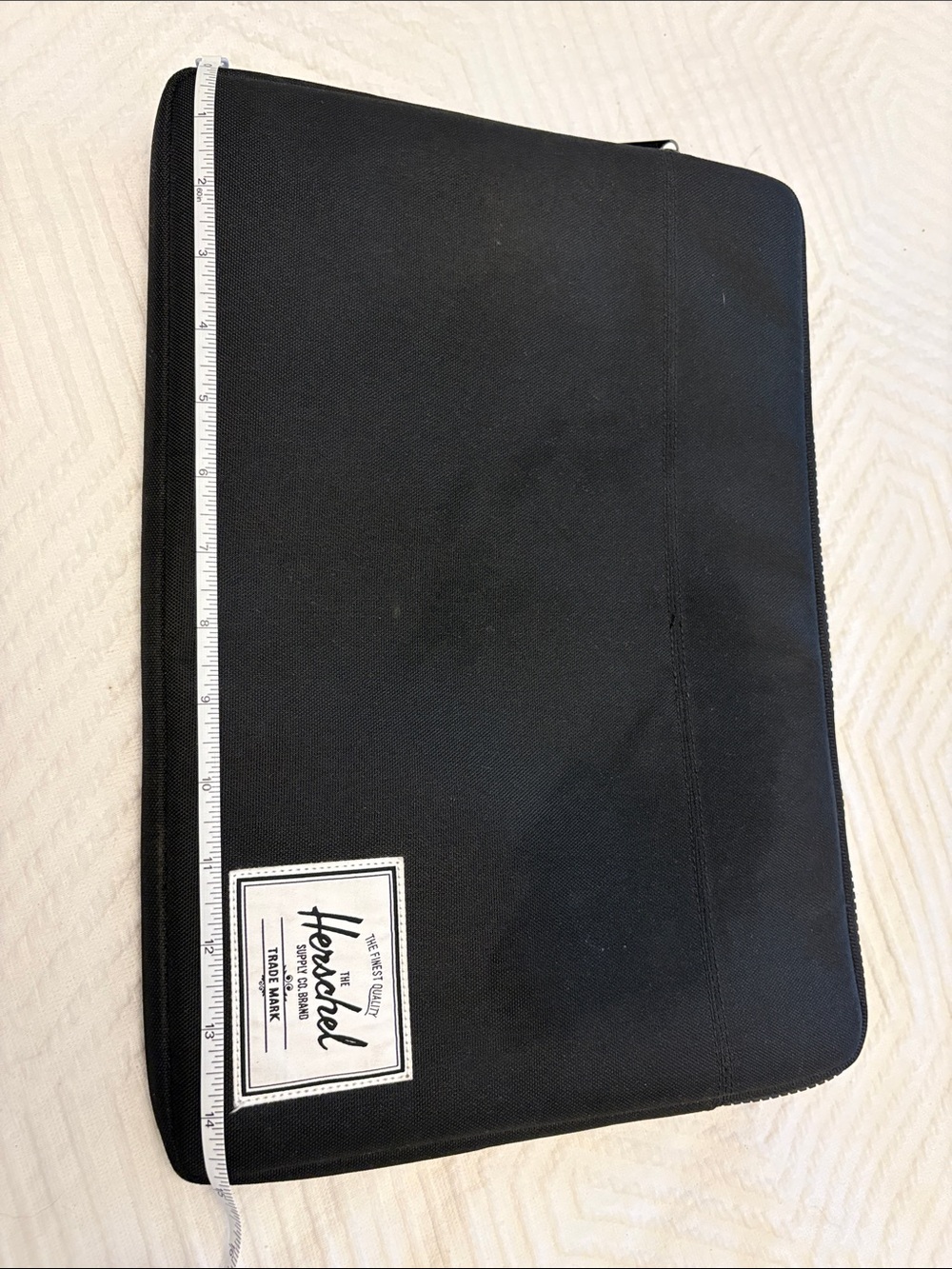 Herschel Supply Company Black Zippered Tablet Sleeve with Logo Patch